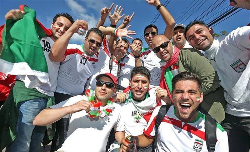 هواداران تیم ملی ایران در ورزشگاه جام جهانی