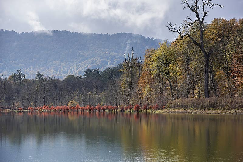 چشم‌انداز پاییزی دریاچه الندان