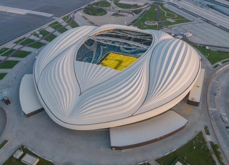 ورزشگاه محل برگزاری بازی های جام جهانی ۲۰۲۲ قطر از نمای بالا