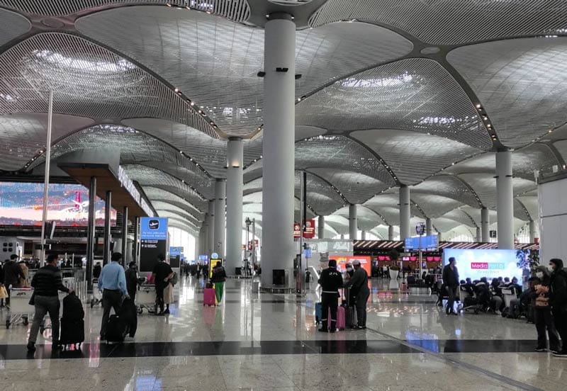 مسافران استابول در فرودگاه نیو ایرپورت استانبول