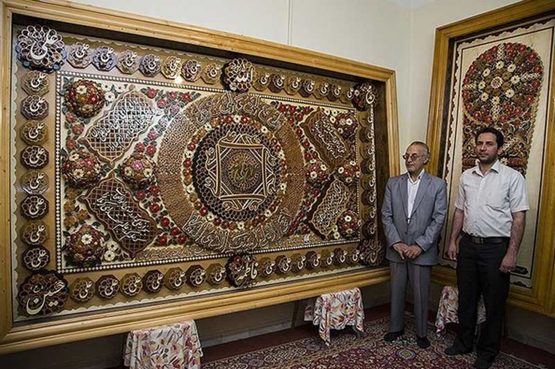 نمونه ای از تابلوی بزرگ معرق هنرمندان ایرانی