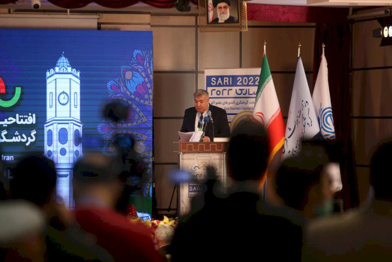 بهادر عبدالله‌اف، سفیر ازبکستان، در مراسم افتتاحیه رویداد بین‌المللی «ساری ۲۰۲۲»