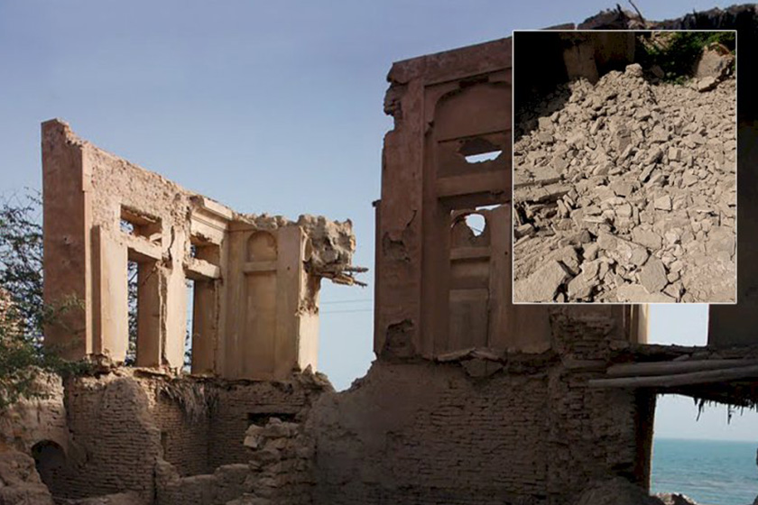 خسارت زلزله چارک به قلعه آل علی