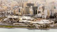 نمای موزه ملی قطر از دور