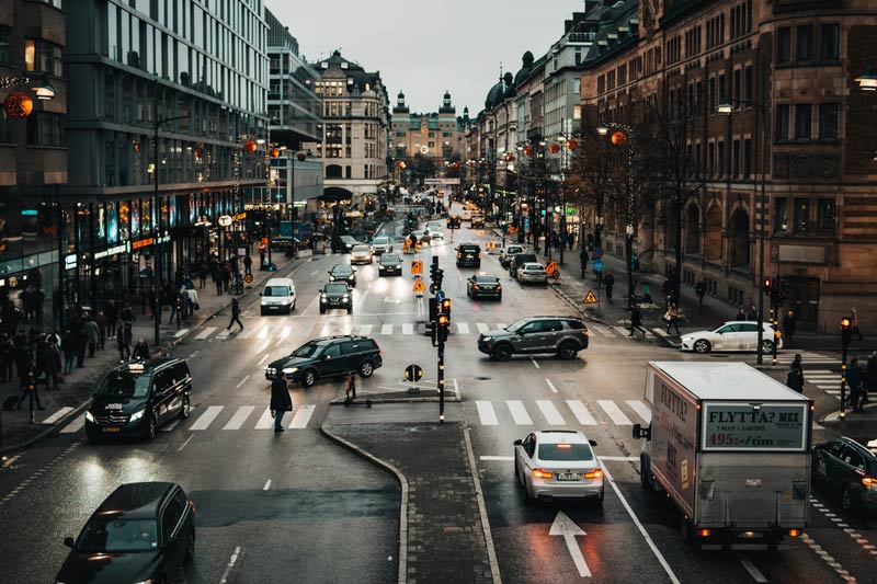 نمایی از خیابان‌های شهر استکهلم