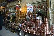 فروش لوازم مسی در بازار سنتی کرمانشاه