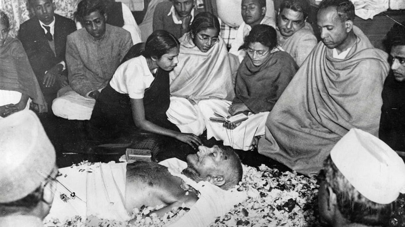 تصویر گاندی بعد از ترور