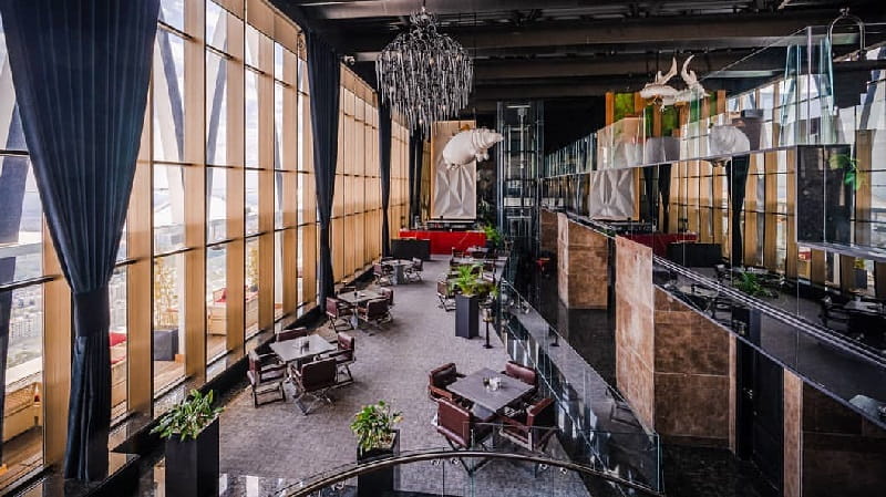 معماری داخلی رستوران اسکای لانژ
