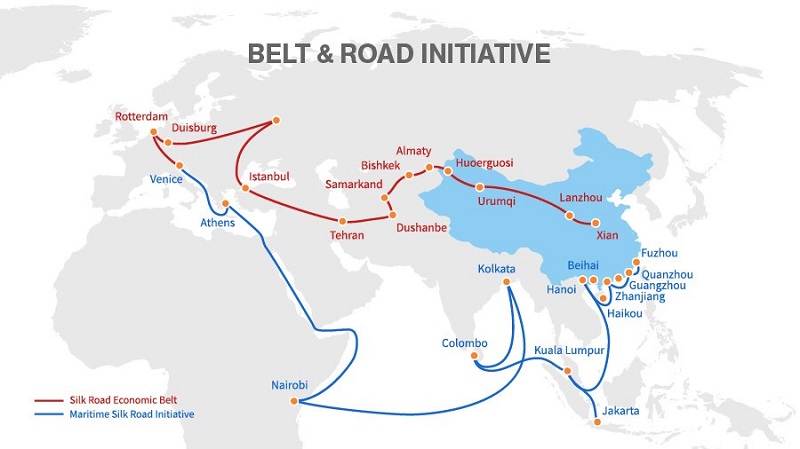 BRI Map; Source: silkroadbriefing.com