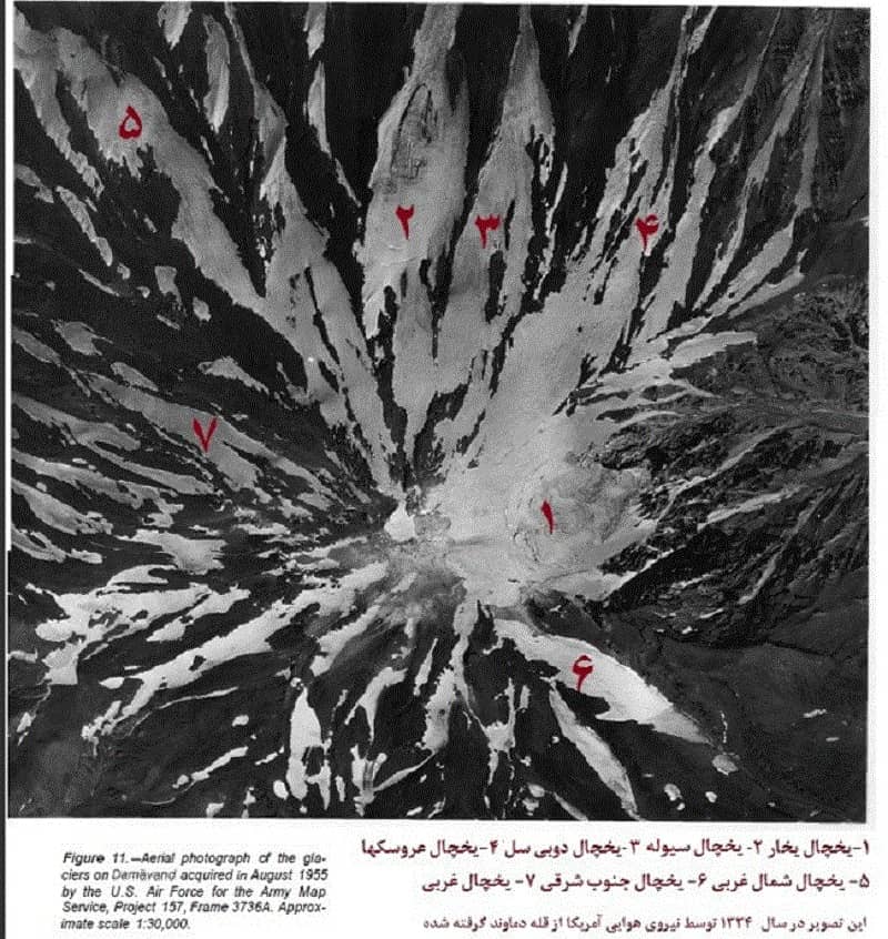 تصویر قله دماوند توسط نیروهوایی آمریکا