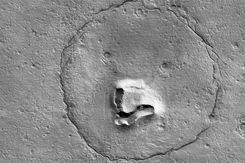 تماشا کنید: عکس صورت یک خرس در مریخ