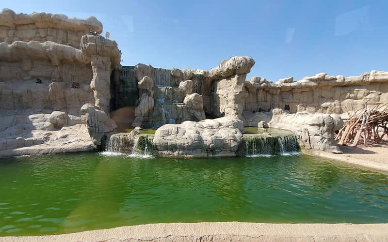 آبشاری مصنوعی در سافاری پارک دبی