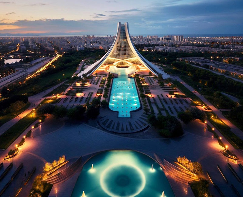 تفرجگاهی مجلل با الهام از معماری برج آزادی تهران