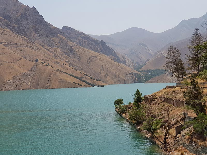 دریاچه سد امیرکبیر؛ منبع عکس: گوگل مپ؛ عکاس: Naser Nematiroshan