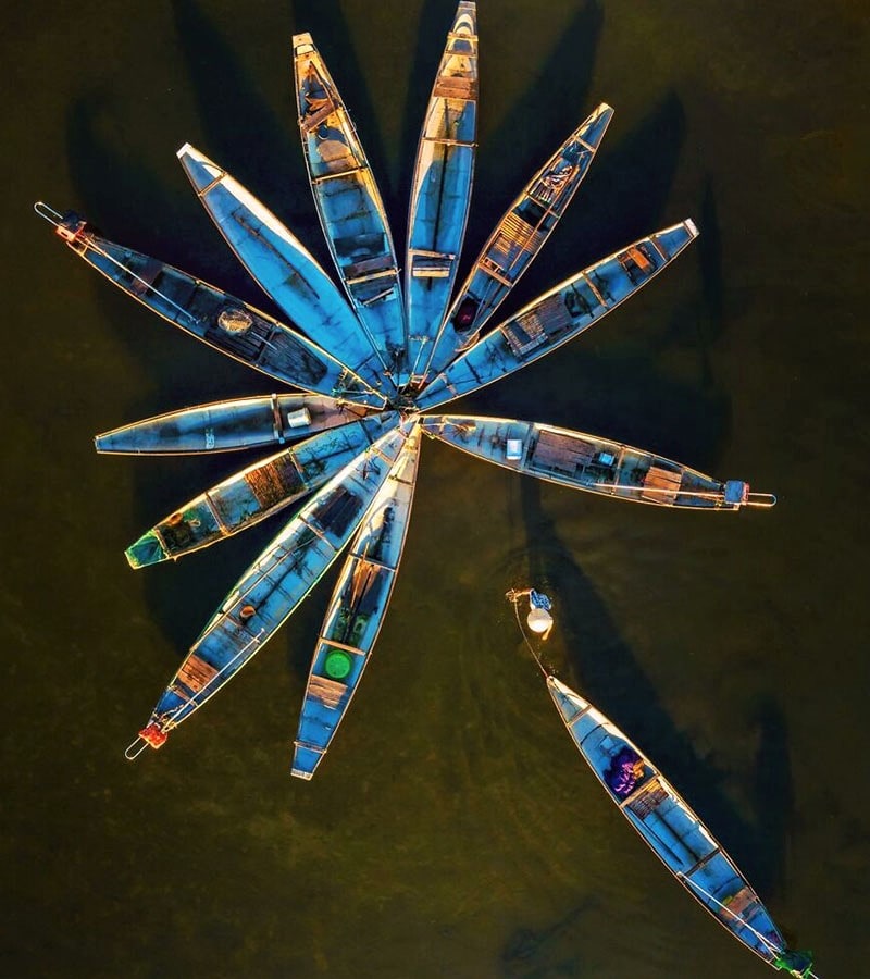 عکس قایق‌های سنتی در ویتنام