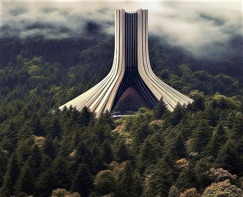 برج آزادی در جنگل های شمال ایران