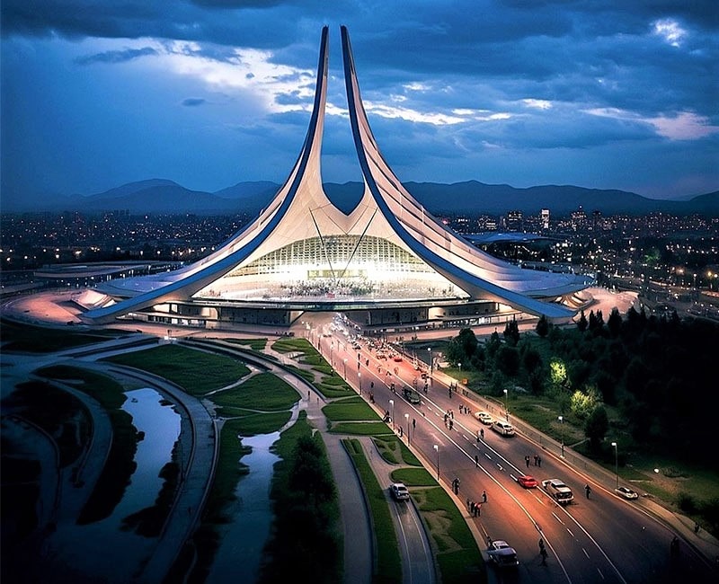 استادیوم فوتبال با الهام از معماری برج آزادی