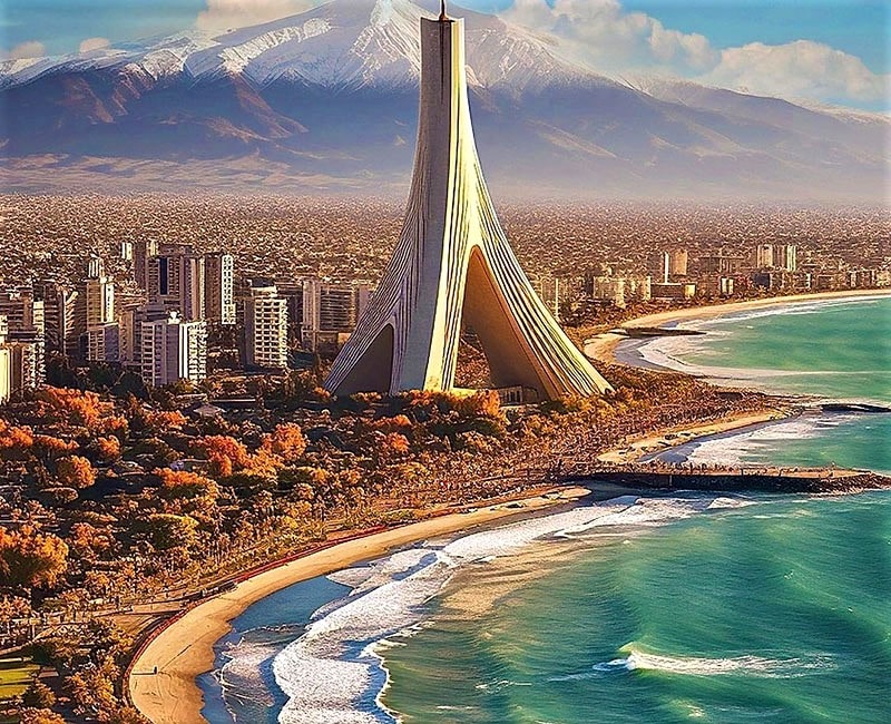 سازه ای مشابه برج آزادی در ساحل دریا