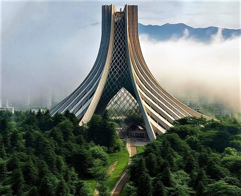 طراحی برج آزادی در جنگل‌های شمال با هوش مصنوعی