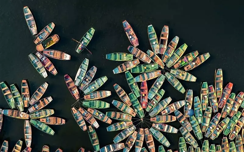 تعداد زیادی قایق ویتنامی