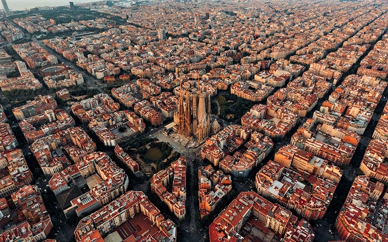 عکس هوایی از بارسلونا