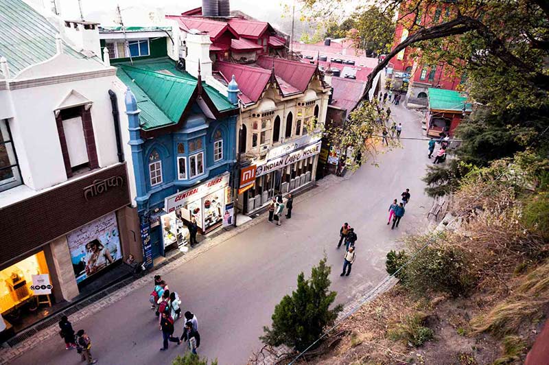 خیابانی در شهر شیملا هند