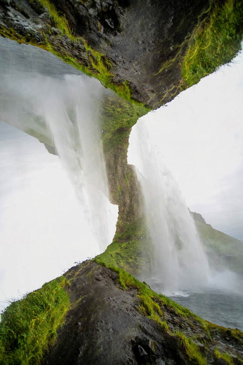 آبشار Seljalandsfoss در ایسلند جنوبی