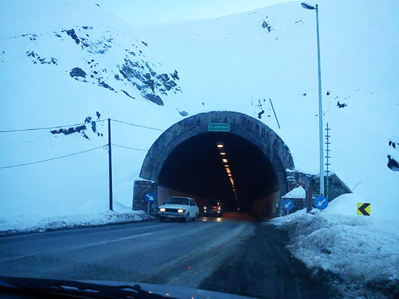 زمستان در جاده چالوس و تونل کندوان