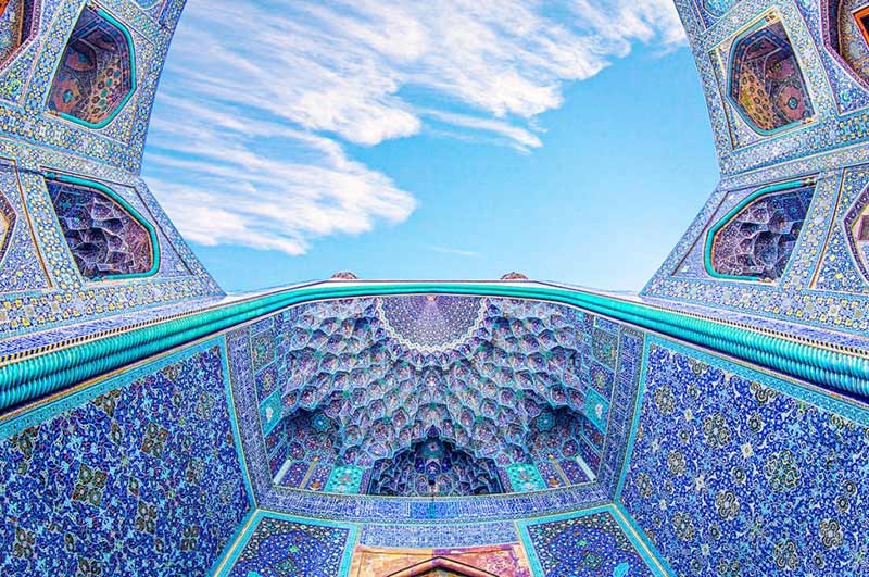 معماری داخلی سقف مسجد امام اصفهان