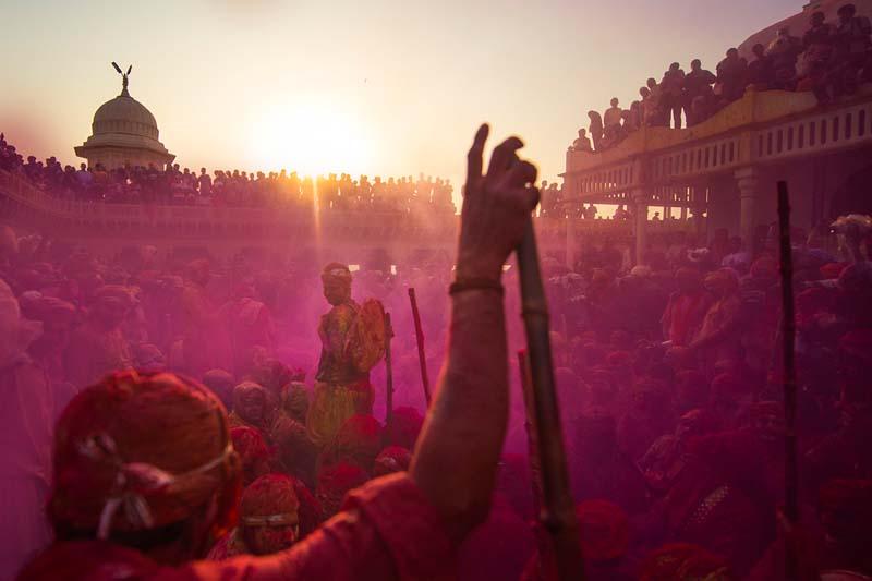 نمایی از جشن هولی در هند