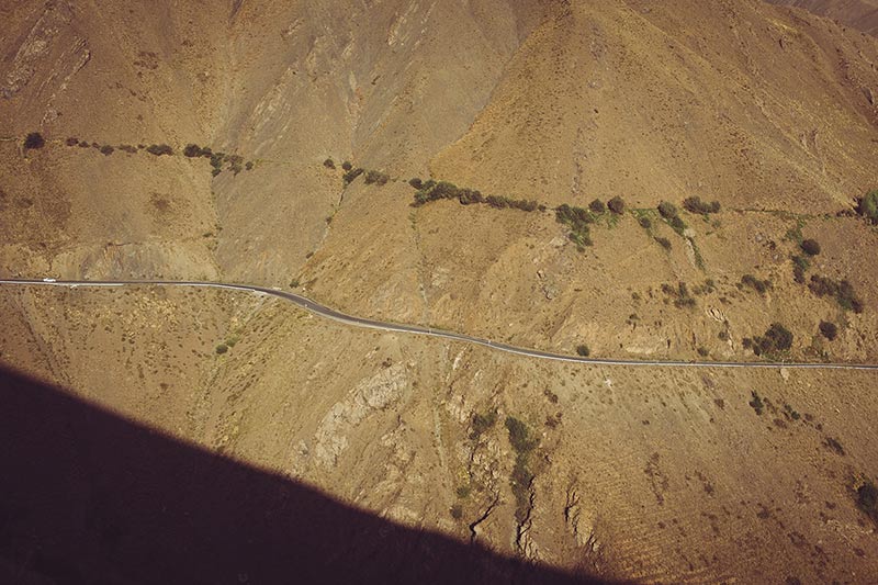تصویر جاده خلوت تهران مشهد از بالا