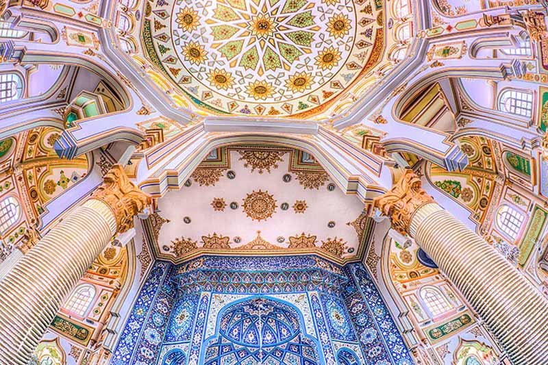 معماری داخلی سقف مسجد شافعی کرمانشاه