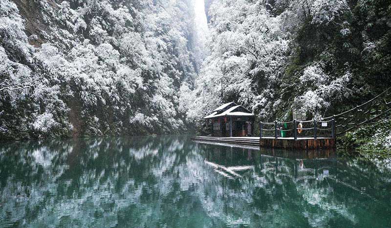 زمستان دریاچه دره پینگشان چین