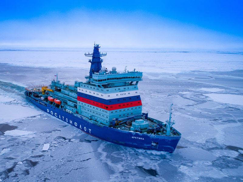 بزرگترین کشتی یخ‌شکن جهان؛ منبع عکس: Rosatom State Nuclear Energy Corporation، عکاس: نامشخص