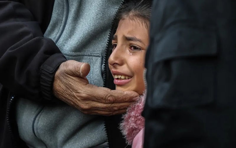 گریه کودک فلسطینی