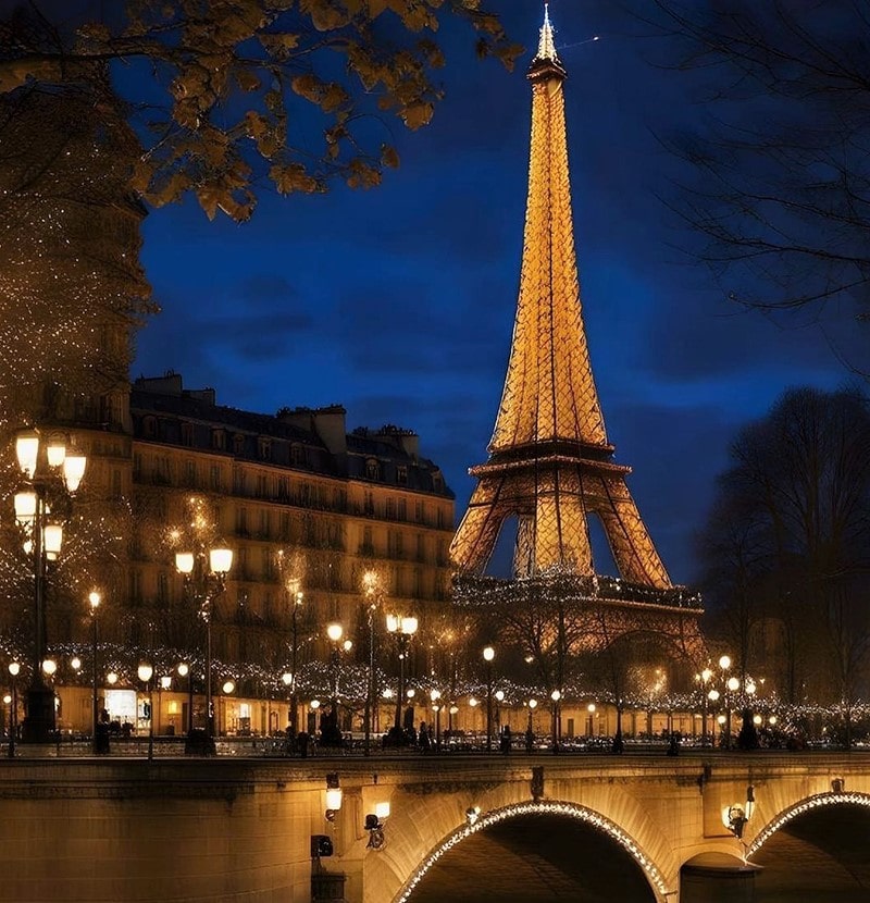 برج ایفل در شب، منبع عکس: اینستاگرام paris.explore@، عکاس: نامشخص