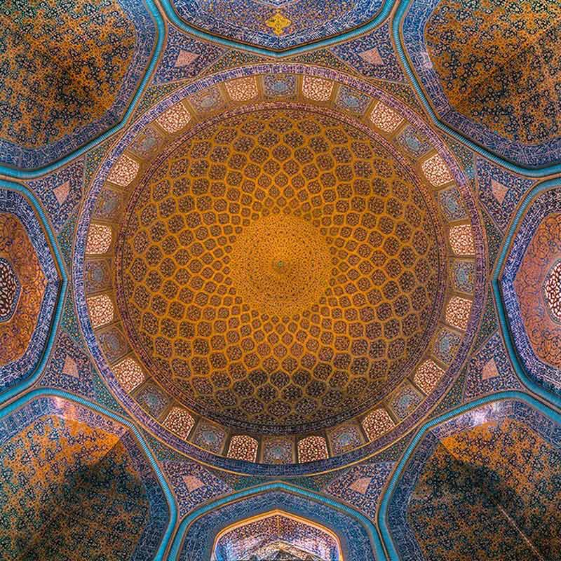 معماری سقف مسجد شیخ لطف الله اصفهان