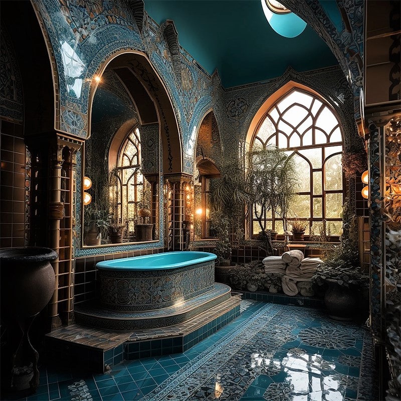 حمامی مدرن با معماری ایرانی