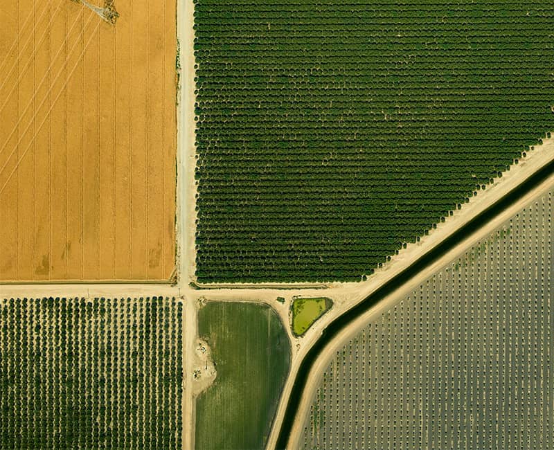 عکس هوایی از زمین کشاورزی