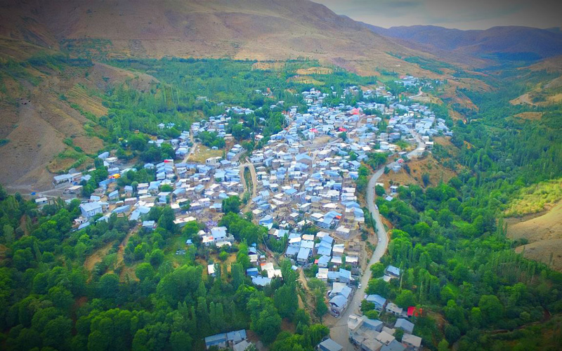 عکس هوایی از روستای لرد