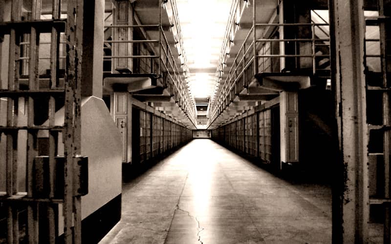 عکس سیاه و سفید از زندان آلکاتراز