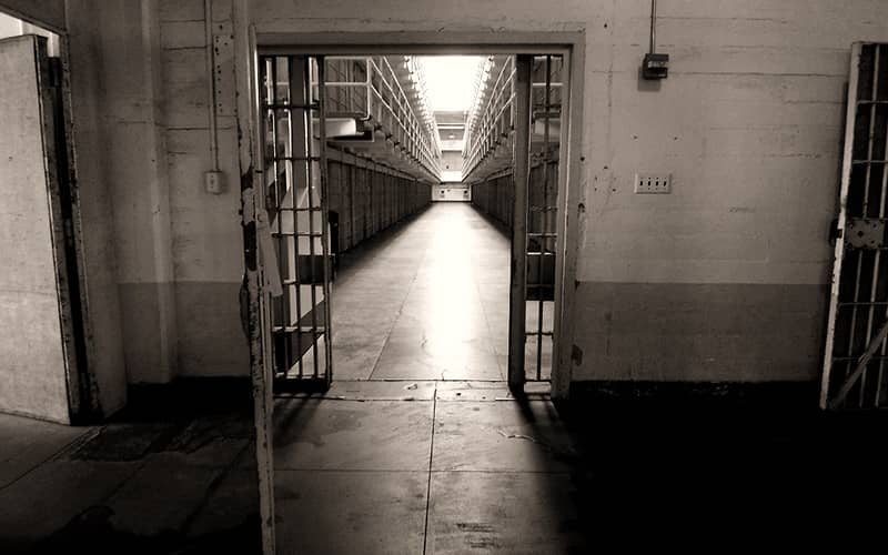 عکسی قدیمی از زندان آلکاتراز