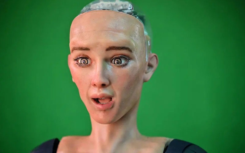 چهره یک ربات زن