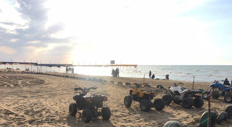 موتورهای چهارچرخ تفریحی در ساحل خزرآباد ساری