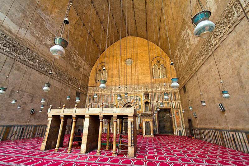 اتاقی با معماری زیبا در مسجد سلطان حسن قاهره