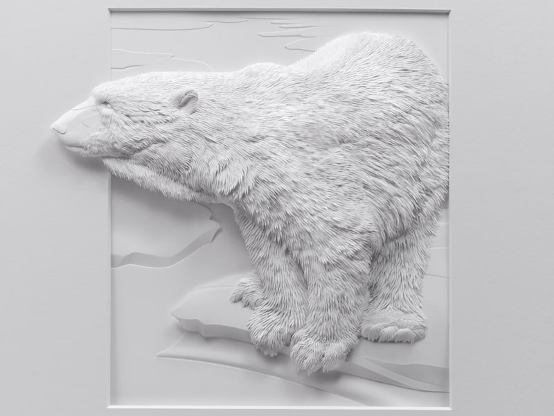 مجسمه کاغذی خرس