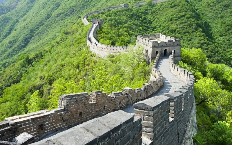 عکس هوایی از دیوار چین، منبع عکس: kimkim.com (عکاس: ناشناس)