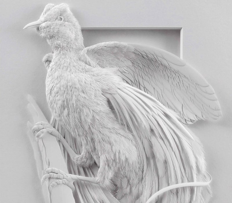 مجسمه کاغذی پرنده