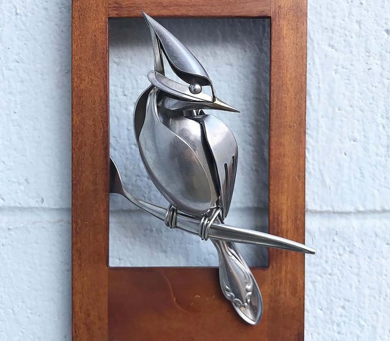تابلوی پرنده فلزی