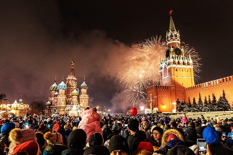 جشن سال نو در میدان سرخ مسکو